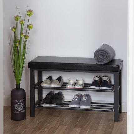 Schuhbank mit gepolsterter Sitzfläche
