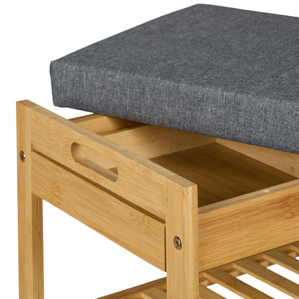Banc à chaussures avec siège et tiroir