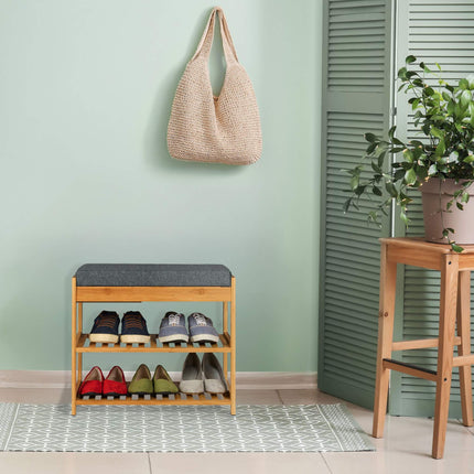 Banc à chaussures avec siège et tiroir