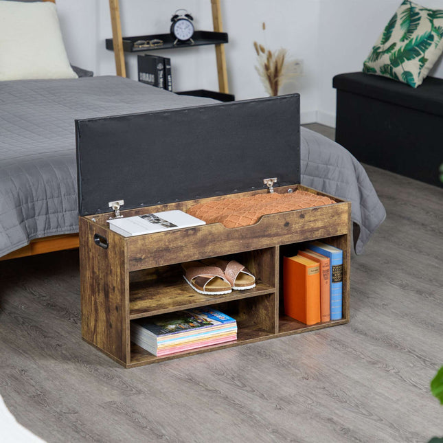Schuhbank mit Sitzfläche und Ablage