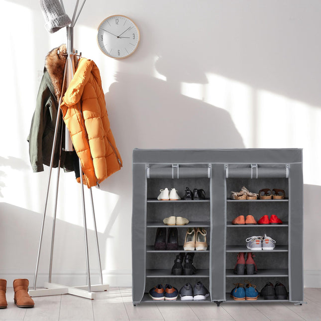 Shoe cabinet in fabric 12 compartments