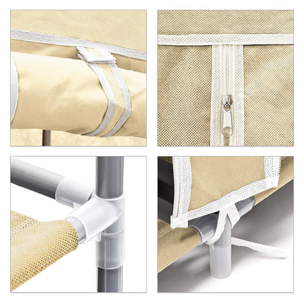 Meuble à chaussures avec revêtement en tissu 9 étagères