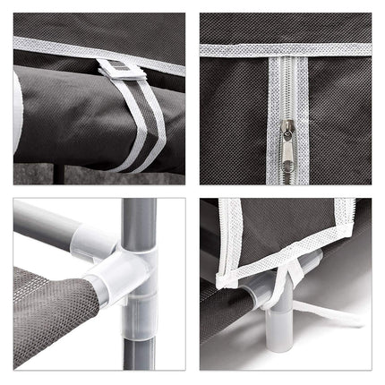 Meuble à chaussures avec revêtement en tissu 9 étagères