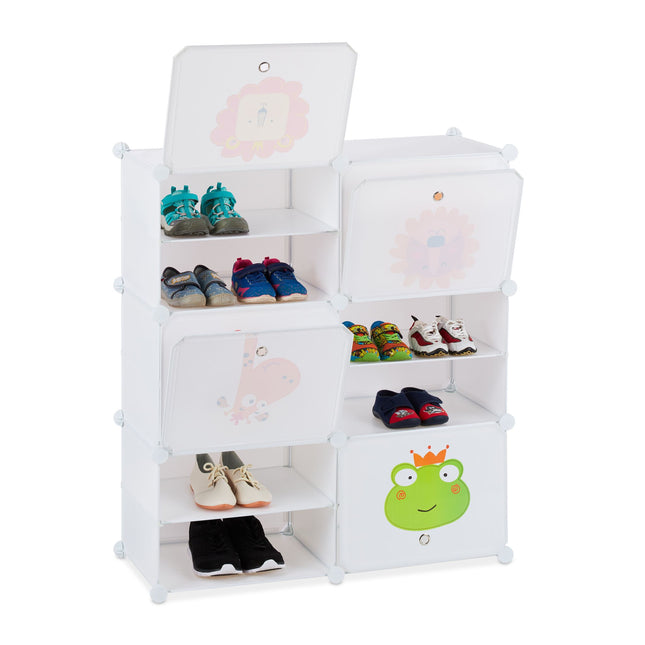 Shoe rack for children to plug in