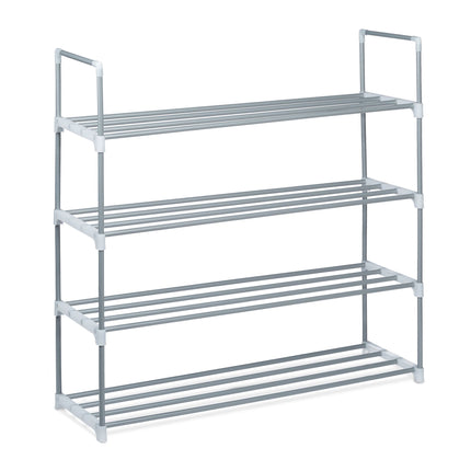 Shoe shelf metal silver