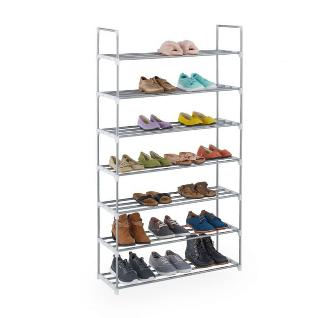Schuhregal Metall silber