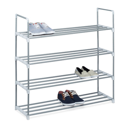 Shoe shelf metal silver