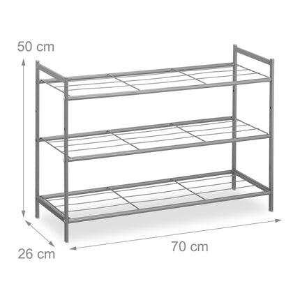 Étagère à chaussures empilable 3 étagères