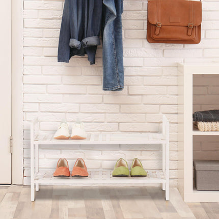 Schuhregal stapelbar weiß