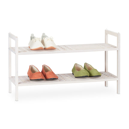 Schuhregal stapelbar weiß