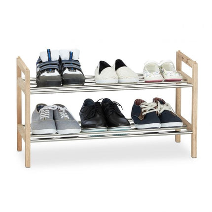 Schuhregal Walnuss stapelbar