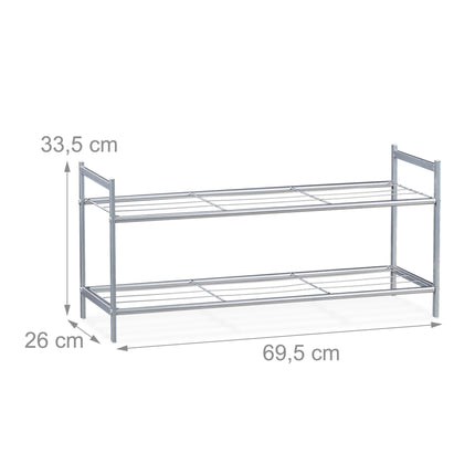 Shoe shelf with 2 levels