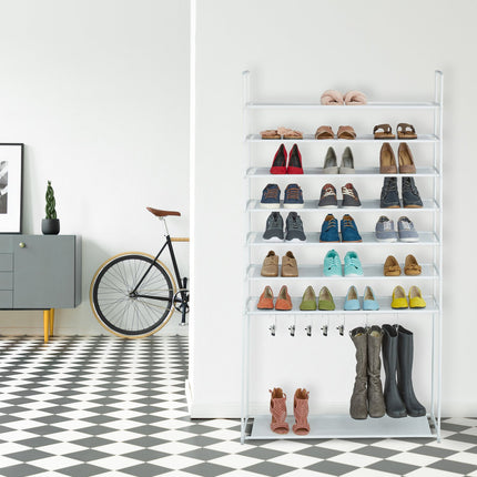 Shoe shelf with boot compartment