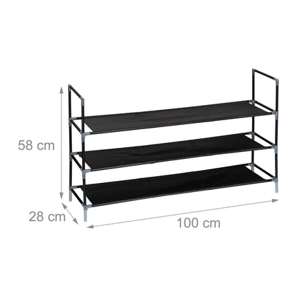 Shoe shelf with fabric levels 1 m