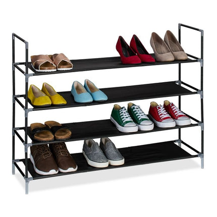 Étagère à chaussures avec niveaux en tissu 1 m
