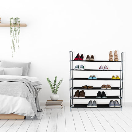 Shoe shelf with fabric levels 1 m