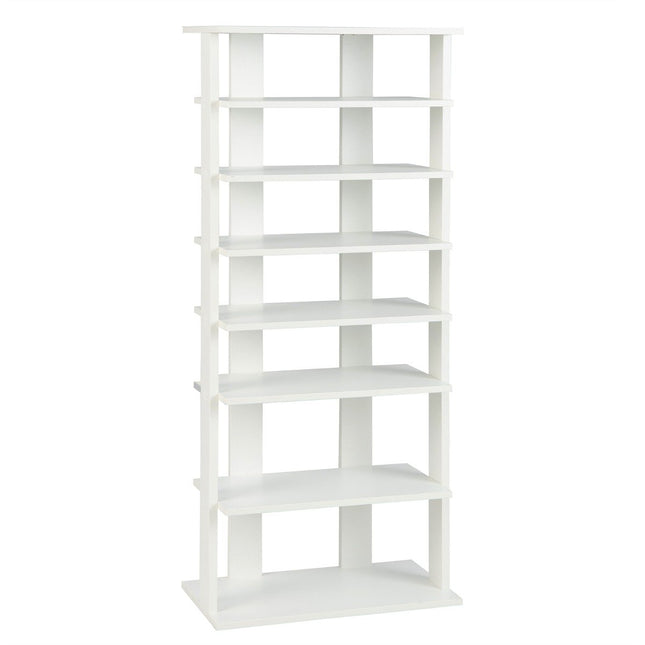 Shoe stand 7-tier shoe rack in retro style 45 x 25 x 110.5 cm white