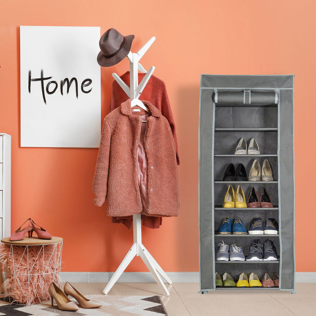 Armoire à chaussures en tissu avec 8 compartiments