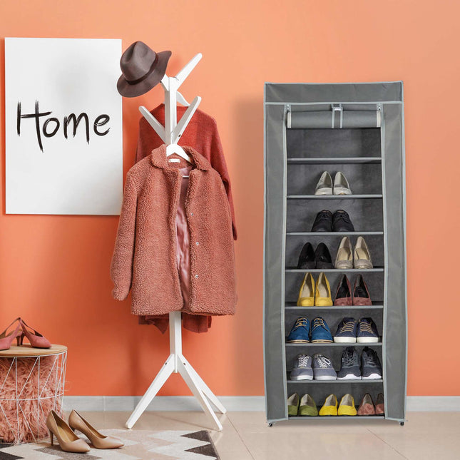 Armoire à chaussures en tissu avec 9 compartiments