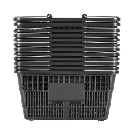 Shopping Baskets, 12 Pack, 21L Stackable PE with Handles