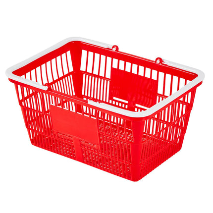 Shopping Baskets Set, 20 Pack, 21L Stackable PE, Red