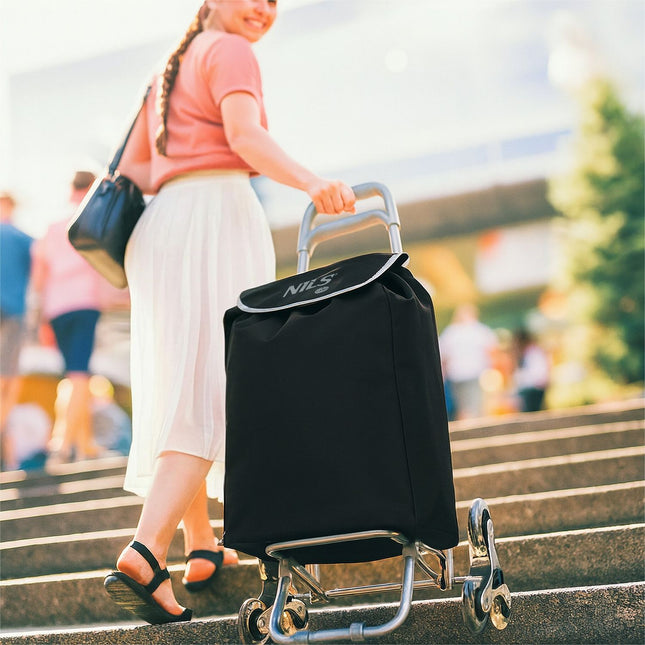 Shopping Cart 40L, Black, Foldable
