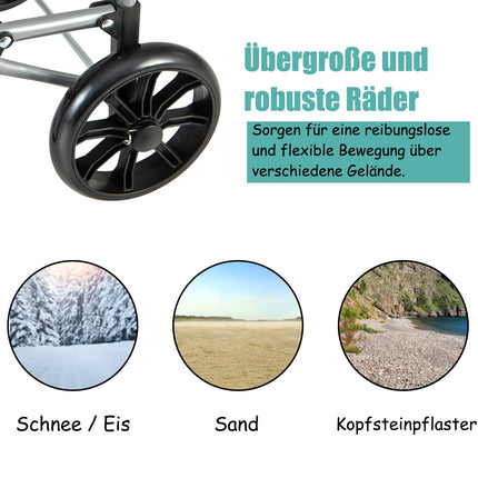 Einkaufstrolley, faltbar, 32,8 L, 35 kg, 2 Räder
