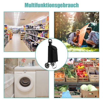 Einkaufstrolley, faltbar, 32,8 L, 35 kg, 2 Räder