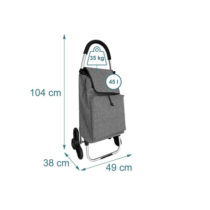 Einkaufstrolley Treppensteiger mit 45L Kühltasche