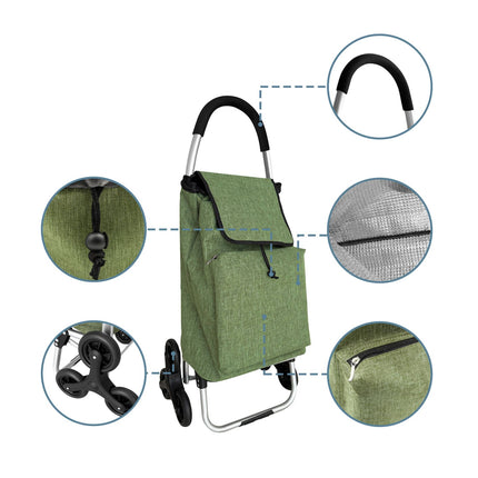 Einkaufstrolley Treppensteiger, 45L, Isoliertasche