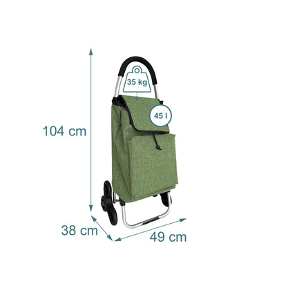 Einkaufstrolley Treppensteiger, 45L, Isoliertasche