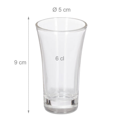 Verres à liqueur en lot de 6