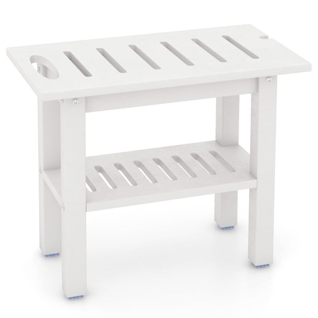 Duschhocker, wasserdichtes HDPE mit Griff & Ablage, 150 kg Tragkraft