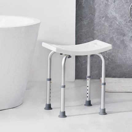 Shower Chair Stool, Adjustable Height, Handles, 350 lb Capacity