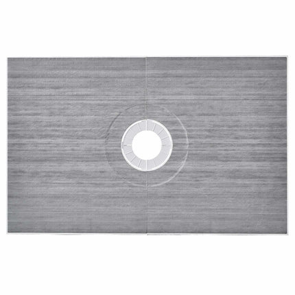 Shower Pan Kit 60x38 In, 160mm Center Drain, 2 Cloths