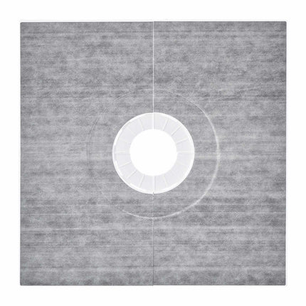 Shower Pan Kit 914x914mm, 160mm Center Drain, 2 Cloths