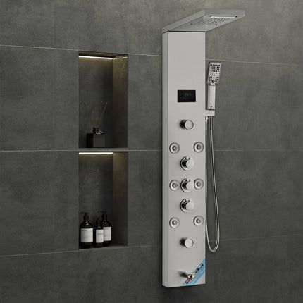Shower Panel System, 6 Modes, LED Display, 304 Stainless