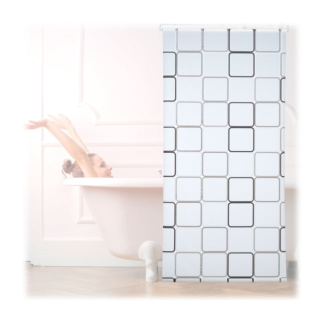 Duschrollo, wasserabweisend, Retro-Fliesen-Design