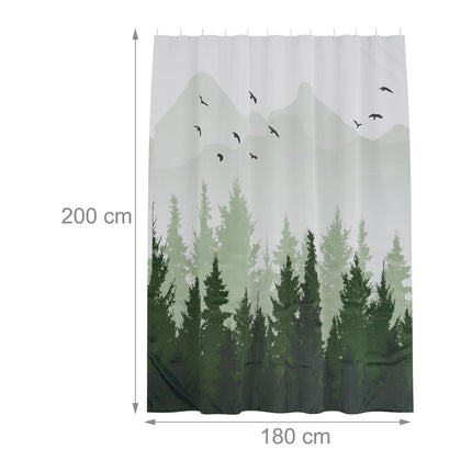 Rideau de douche 180x200 cm avec motif