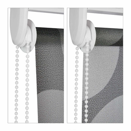Rideau de douche à pois gris