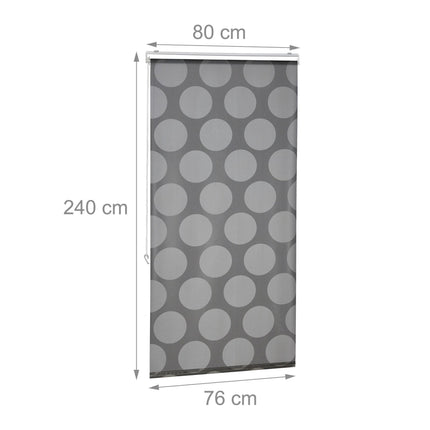Rideau de douche à pois gris
