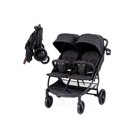 Geschwisterkinderwagen faltbarer Zwillingskinderwagen mit verstellbarer Rückenlehne tragbarer Zwillingsbuggy Dunkelgrau