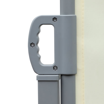 Side awning roller blind, UV-protective polyester, cream