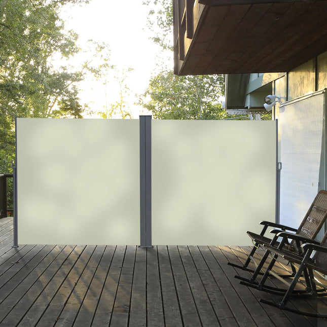 Seitenmarkisenrollo, UV-schützendes Polyester, creme