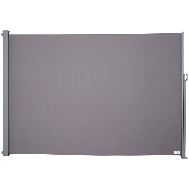 Grauer Seitenmarkisen-Vorhang aus Polyester, 300x200cm Sicht- & Sonnenschutz