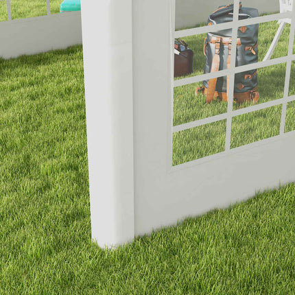 Pavillon-Seitenwand mit Fenster, 6x2m wasserdicht Weiß