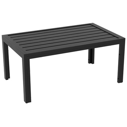 Rectangular outdoor table in steel - weatherproof, easy to maintain