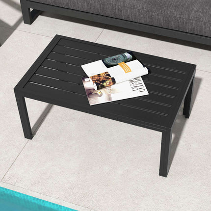 Rectangular outdoor table in steel - weatherproof, easy to maintain