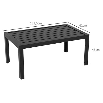 Rectangular outdoor table in steel - weatherproof, easy to maintain