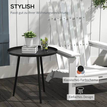 Garden table in black steel - 40 x 40 x 50 cm